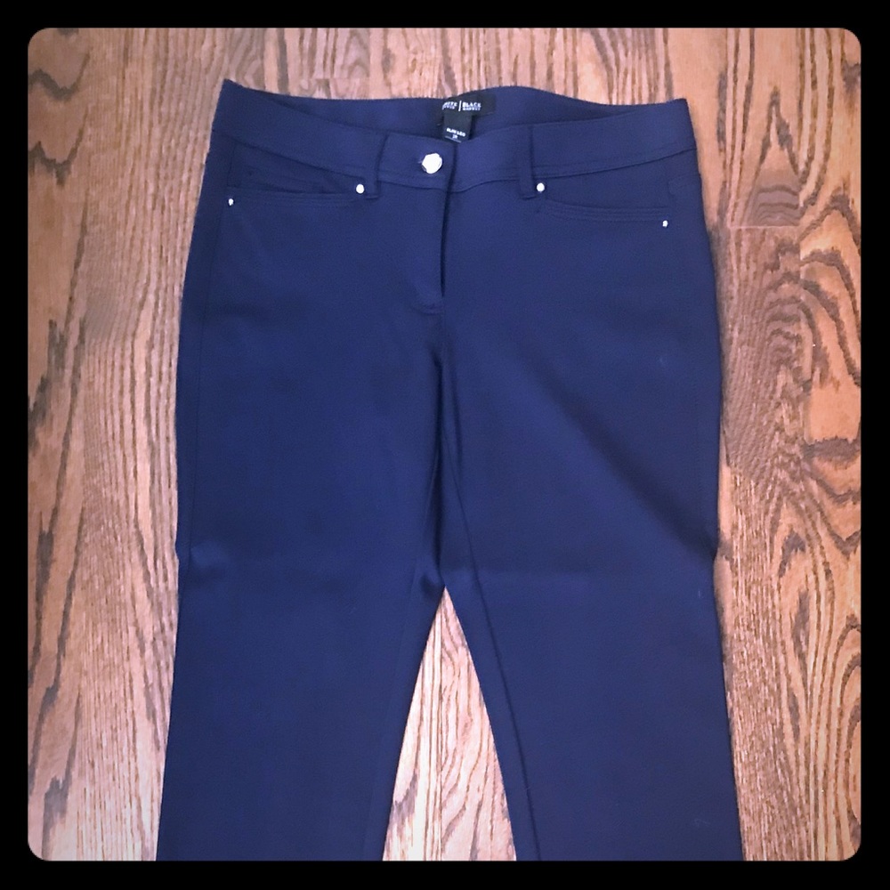 White House Black Market Navy Ponte Knit Pants